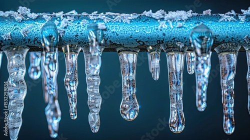 Chilly winter design featuring frosty blue brrrr with icicles and snowflakes for seasonal themes 