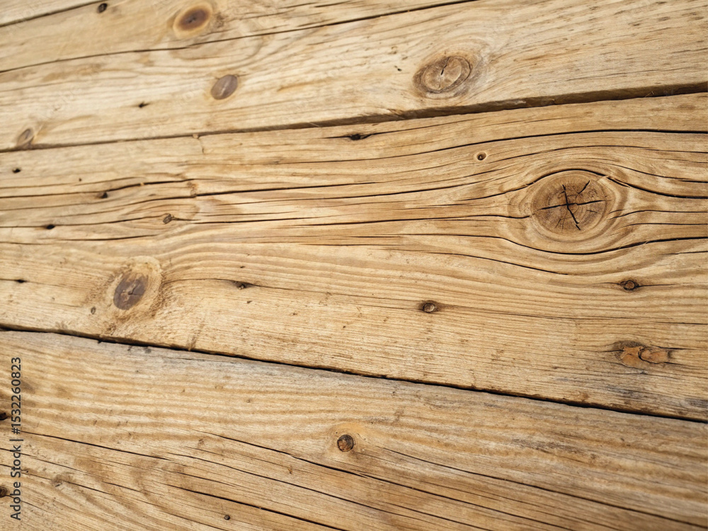 Naklejka premium Rustic weathered light brown wood texture background