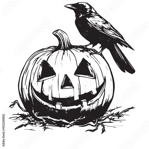 vector illustration of a halloween pumpkin
