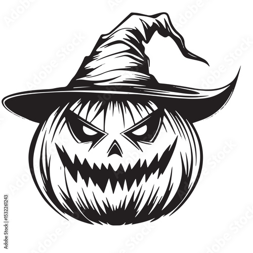 halloween pumpkin with hat