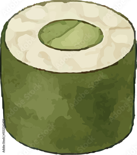 This hand-rolled temaki combines seaweed, rice, and fresh fish or veggies in a cone shape, embodying Japanese sushi craftsmanship. Perfect for food designs, culinary art, or restaurant promotions