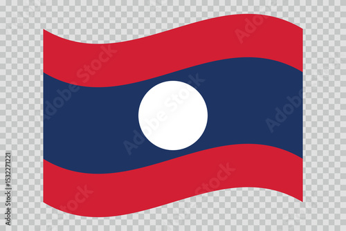 Free Download Flag of Laos. Laotian national symbol in official colors. Lao People's Democratic Republic Template icon. Vector background. - GFXLoad