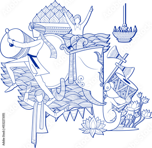 Lord Ganpati  for Ganesh Chaturthi festival of India with message meaning My Lord Ganesha