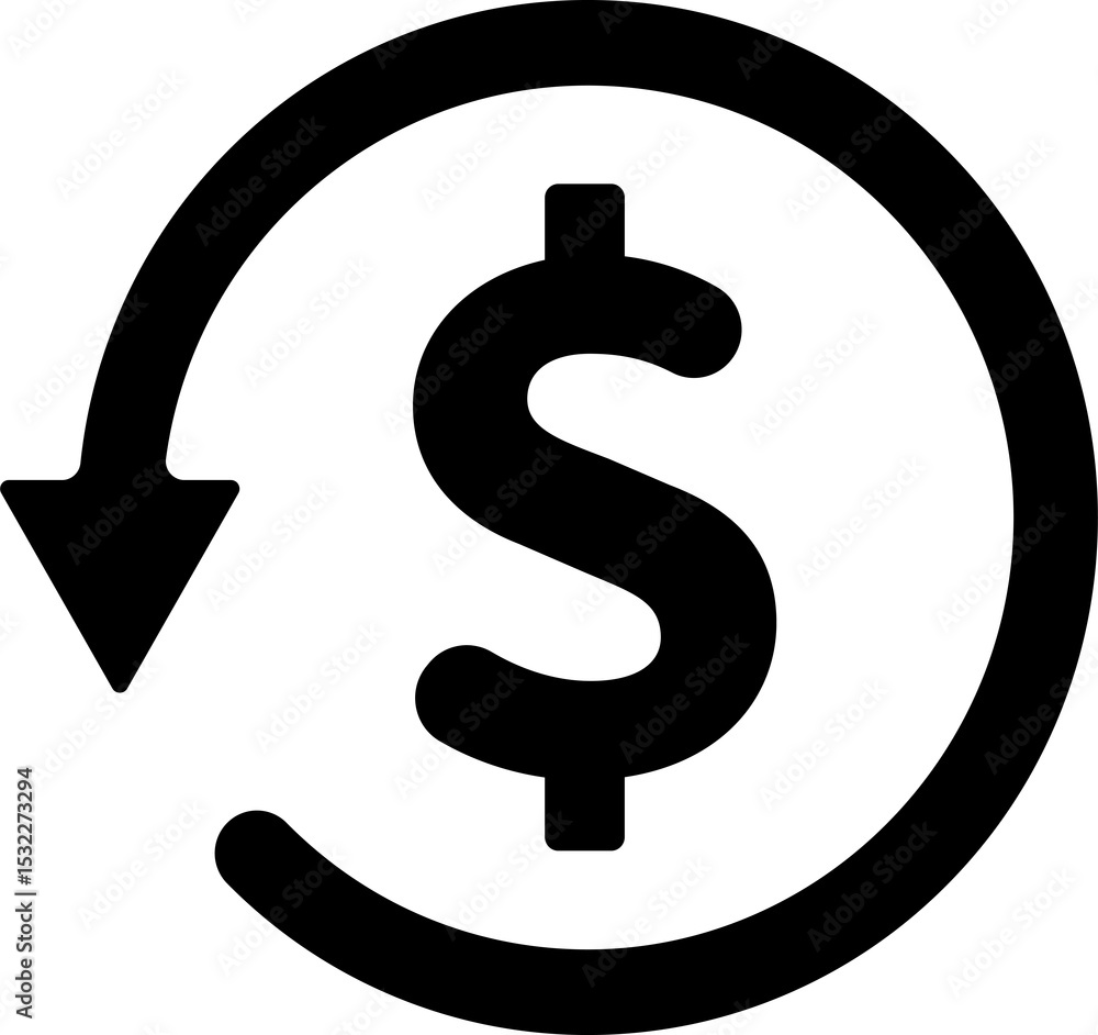 Money back refund investment icon , repeat arrow flat design for graphic design, logo, web site, social media, mobile app, ui illustration Money back refund investment icon , repeat arrow flat design for graphic design, logo, web site, social media, mobile app, ui illustration
