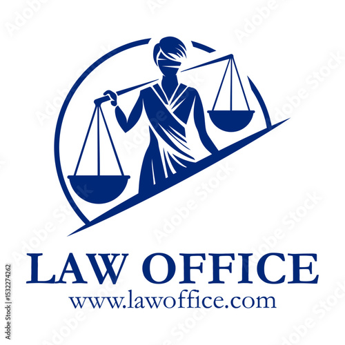 Logo vectoriel avocat moderne balance de la justice – Cabinet juridique, huissier de justice, commissaire de justice, tribunal