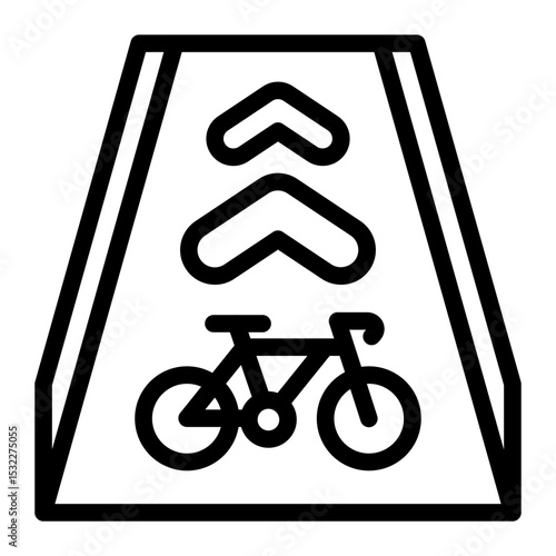 This Bike Lane icon is suitable for Bycycle, Sport, Healthy Lifestyle, etc