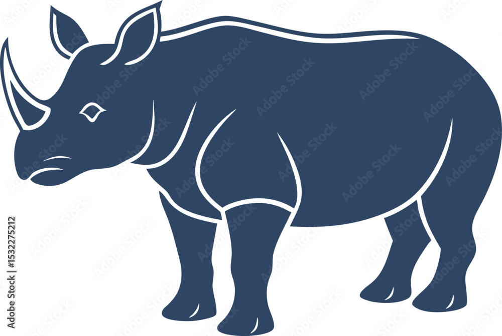 Fototapeta premium rhino isolated on white background