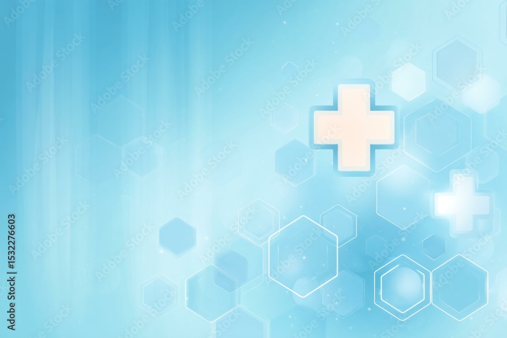 Fototapeta premium Abstract Medical Background with Hexagons