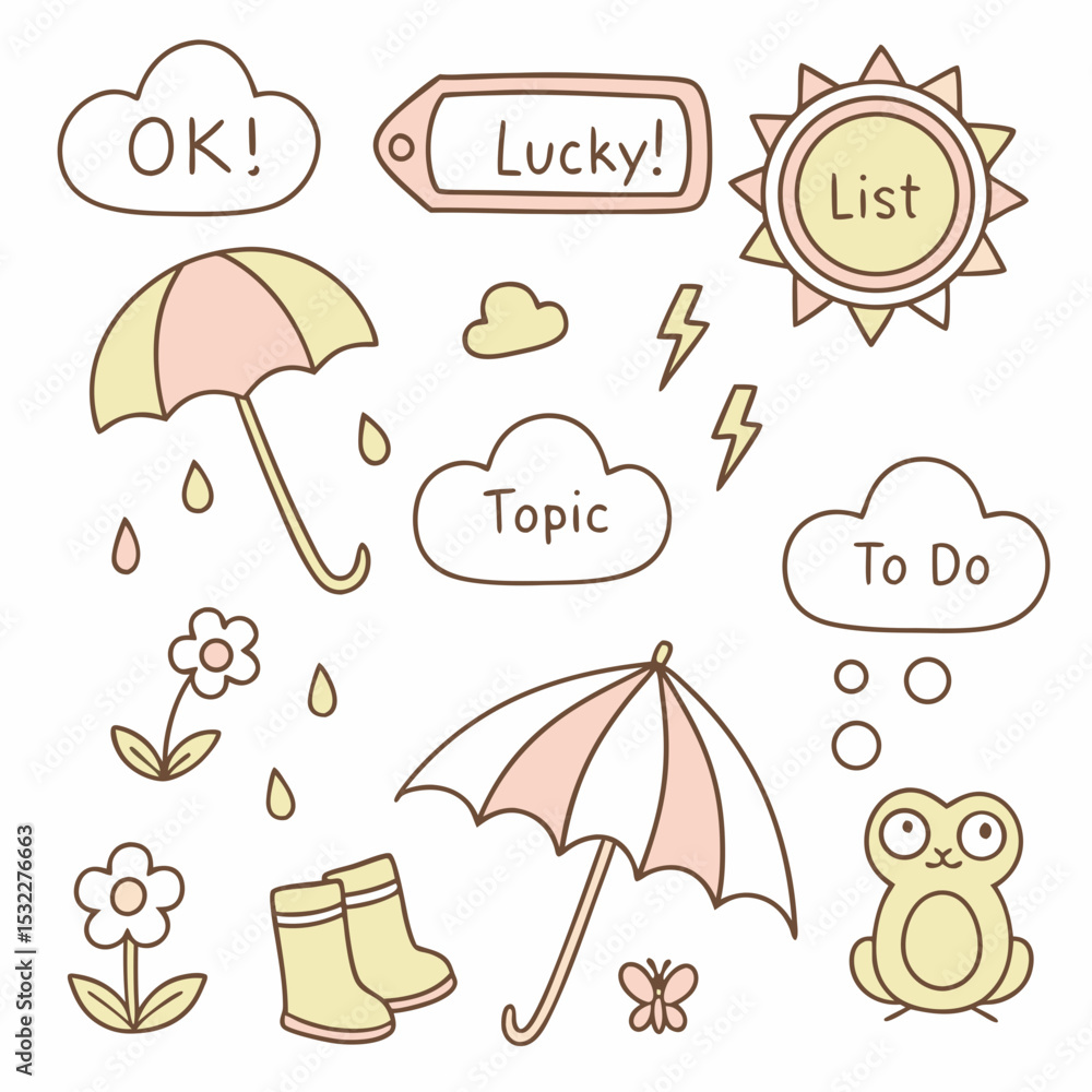 Naklejka premium summer icons set