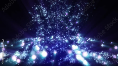 Abstract Fantasy Background Shiny Particles Dust Rays And Energy Flow Loop