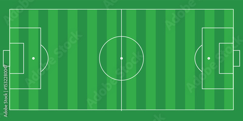 Football field. Football field lines style. Black field and stadium outline scheme on white background.