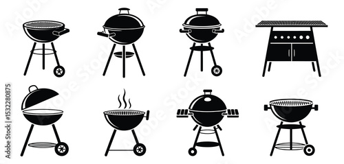 Collection of Various Barbecue Grill Icons