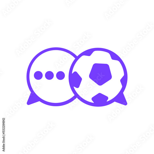 Football for logo design illustration in a chat icon