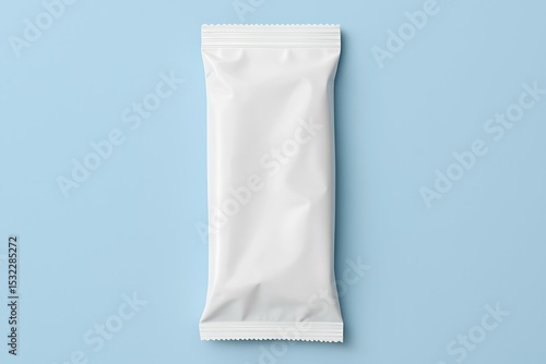 ice cream white packaging mockup with blue background