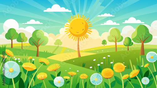 meadow with flowers