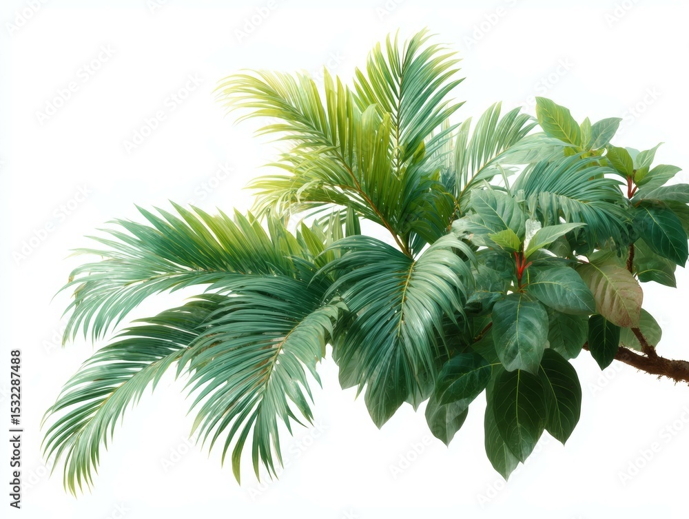 Tropical Green Leaves Composition Tropical Green Leaves Composition