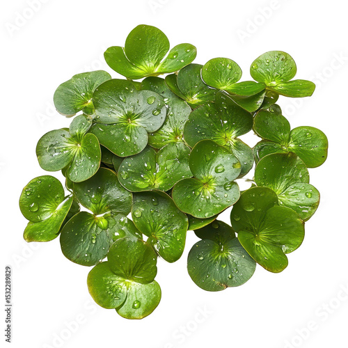 Duckweed, Drone shot showing duckweed on a lake, Northern Territory, Australia, isolated on transparent background