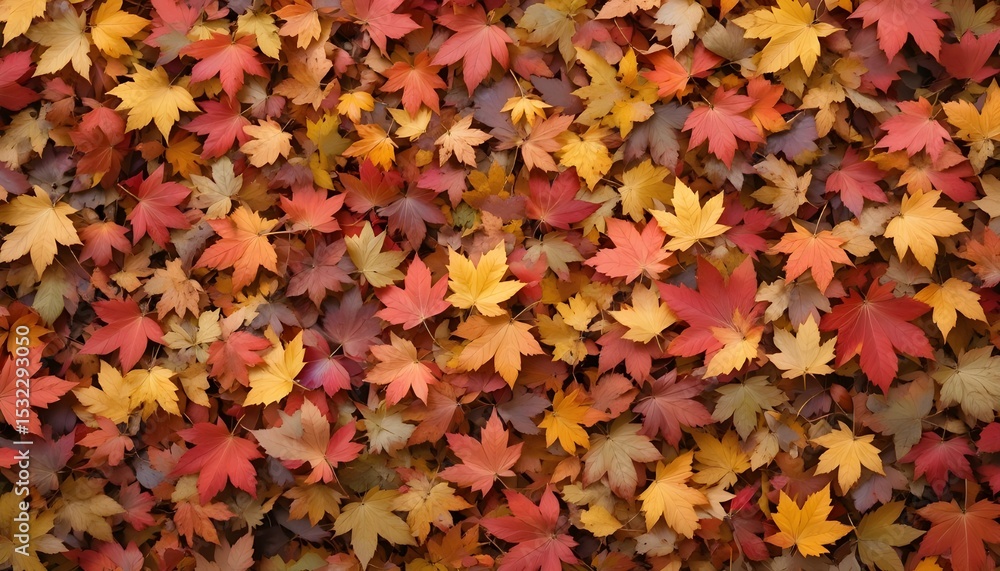 Colorful Seasonal Autumn Background Pattern Vibrant Carpet of Fallen Forest Leaves Colorful Seasonal Autumn Background Pattern Vibrant Carpet of Fallen Forest Leaves