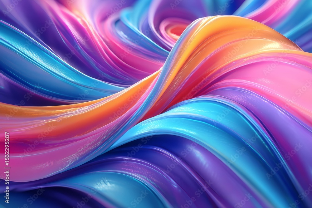 Fototapeta premium Abstract Colorful Flowing Liquid Design