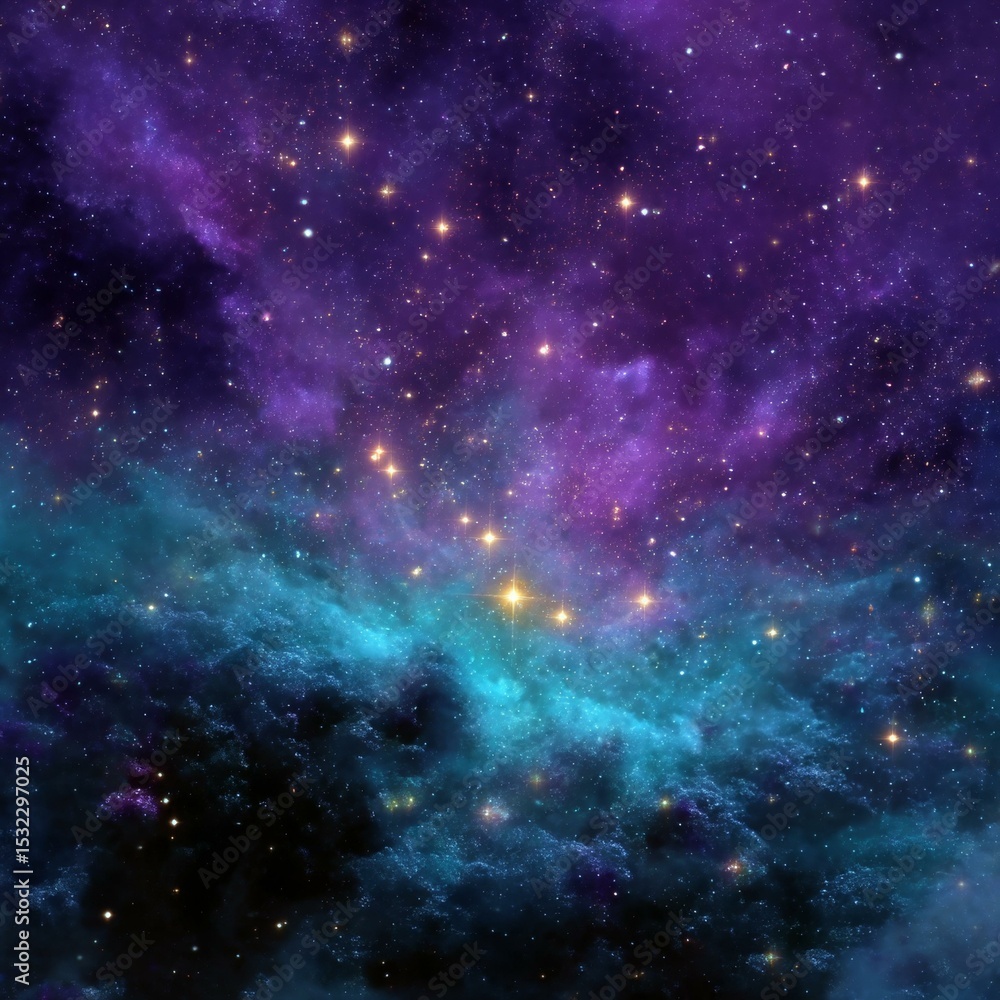 Naklejka premium Abstract Colorful Nebula Space Background