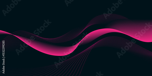 Vector abstract light lines in high speed technology concept. Image of speed on the road. Abstract background with neon glow.