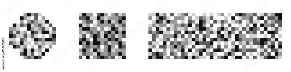 Fototapeta premium Censorship censored bar and pixel censor mosaics signs set
