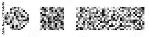 Censorship censored bar and pixel censor mosaics signs set