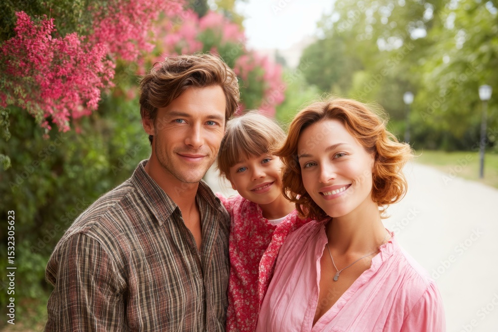 Fototapeta premium Happy Family Portrait Outdoors