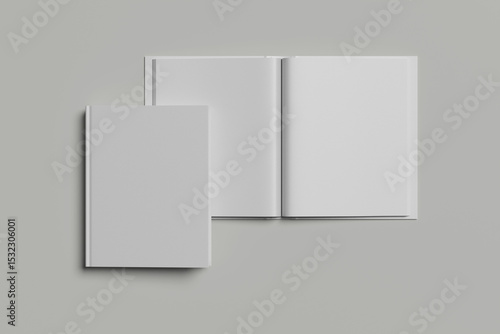 Blank cover book template