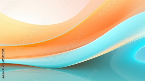 Free smooth dynamic flowing abstract background vibrant color soft gradient wavy architectural space