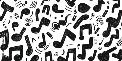 Abstract Music Note Pattern