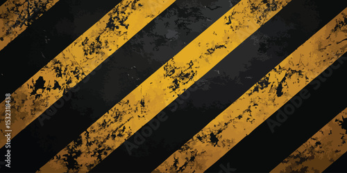 Wallpaper Mural Diagonal, distressed yellow and black stripes Torontodigital.ca