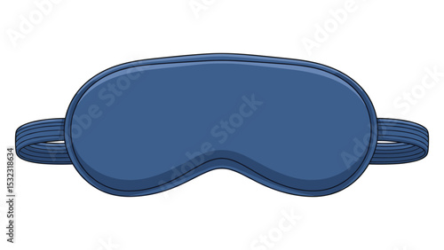 Illustration of a Blue Sleep Mask Isolated on White Background for Rest and Relaxation
