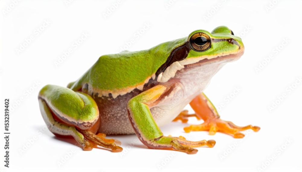 Fototapeta premium Frog over white background, no shadow