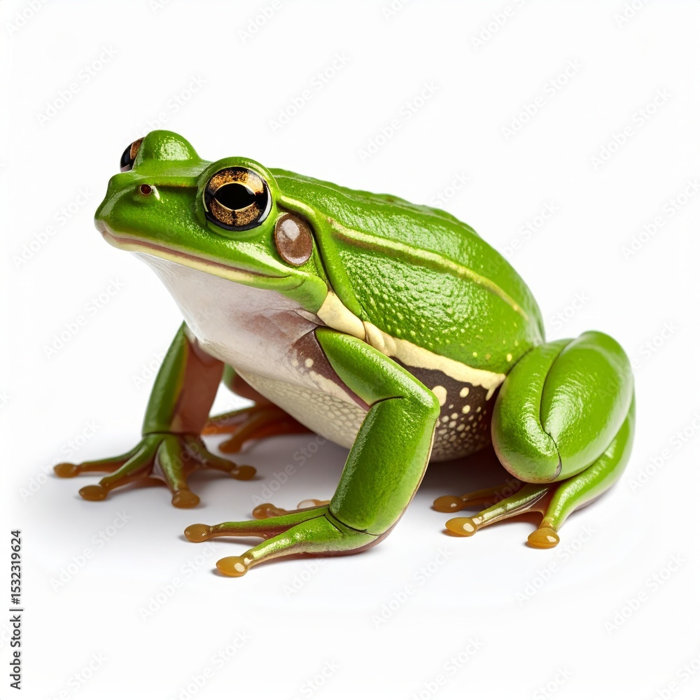 Fototapeta premium Frog over white background, no shadow