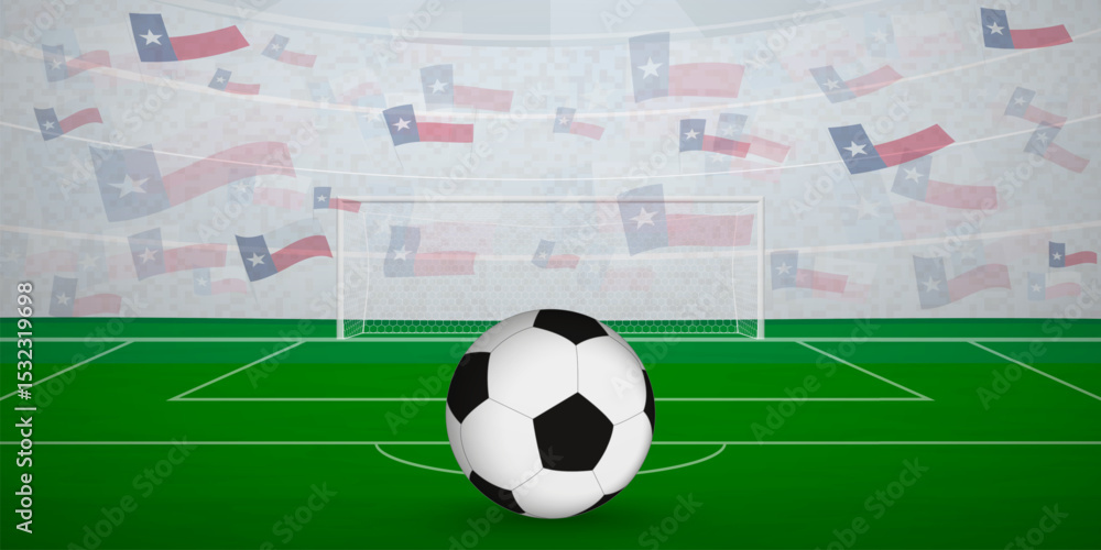Texan Football Arena Full of Fans with National Flags, Sports Event Illustration. Texan Football Arena Full of Fans with National Flags, Sports Event Illustration.