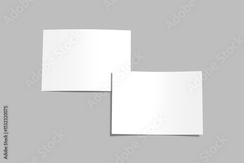 a4 landscape flyer blank mockup