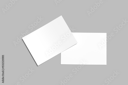 a4 landscape flyer blank mockup