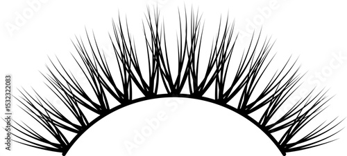 Beautiful Eyelash Extentions Illustration