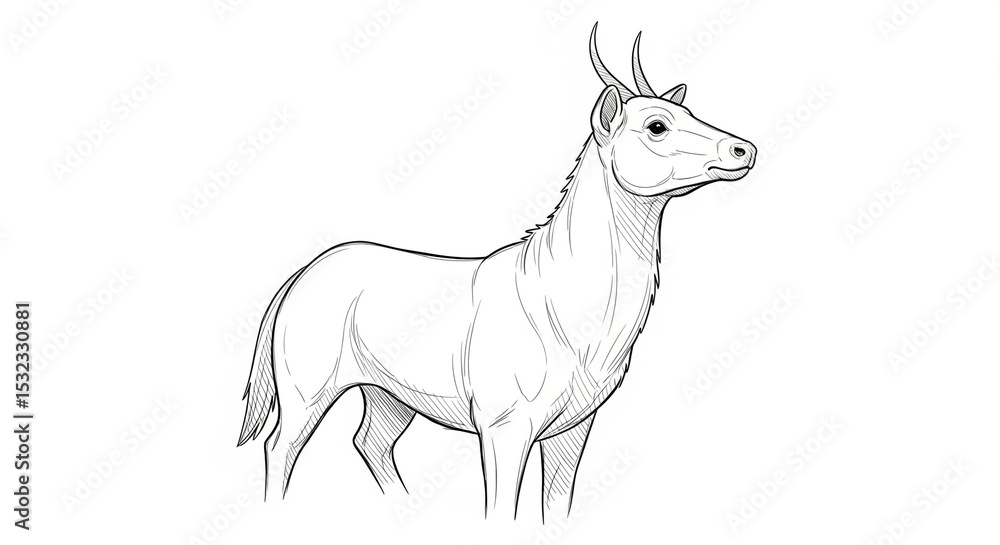 Fototapeta premium vector illustration of a goat