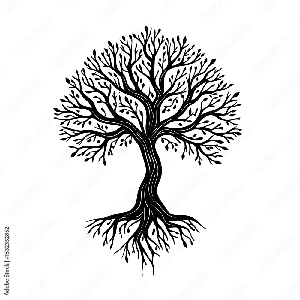 Fototapeta premium Acacia tree isolated on white background