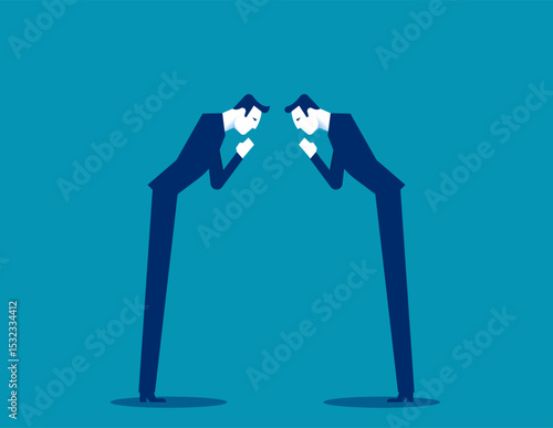 Bowing respectfully before each other