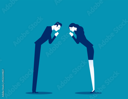 Bowing respectfully before each other