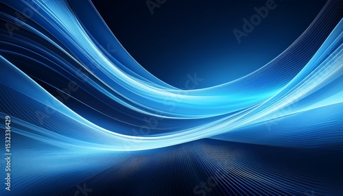 abstract blue swoosh background representing motion and speed ideal for technology or futuristic themes in presentations or designs
