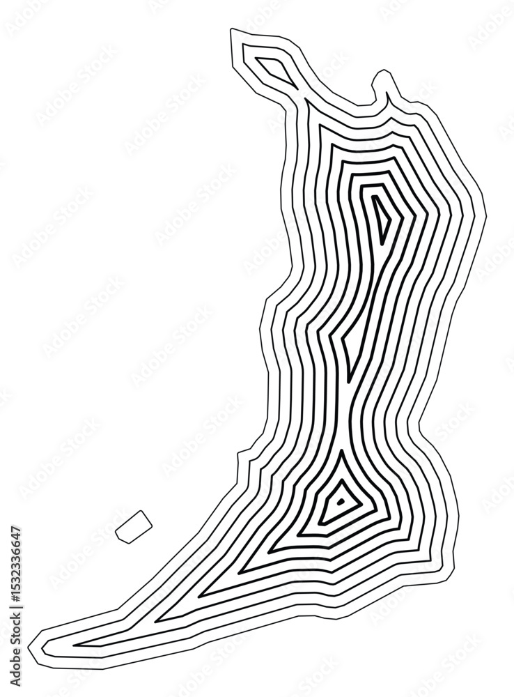 Symbol Map of the Urban Prefecture Osaka (Japan) showing the state border buffered inside with black tapering lines Symbol Map of the Urban Prefecture Osaka (Japan) showing the state border buffered inside with black tapering lines