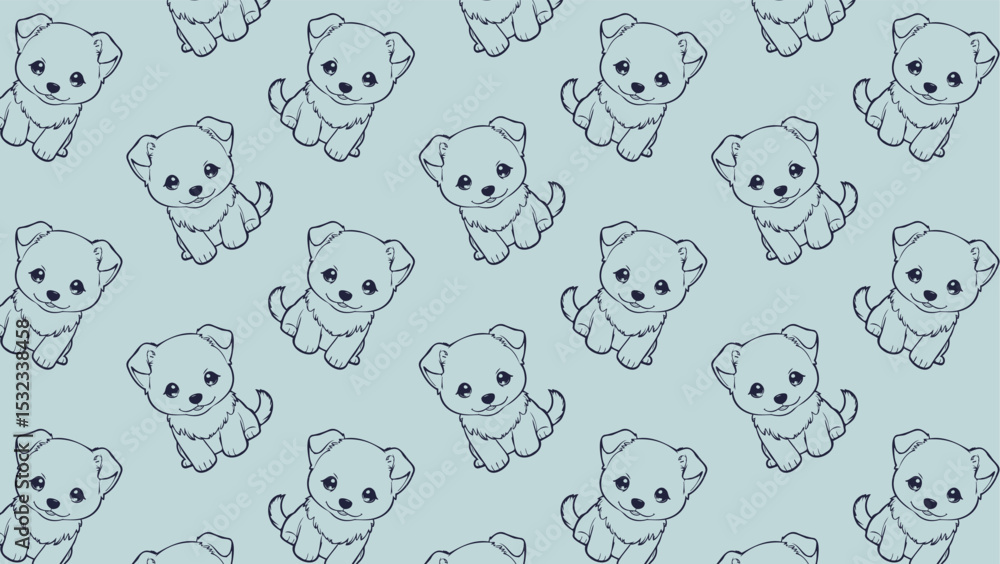 Fototapeta premium Adorable Puppy Patterns for Your Designs!
