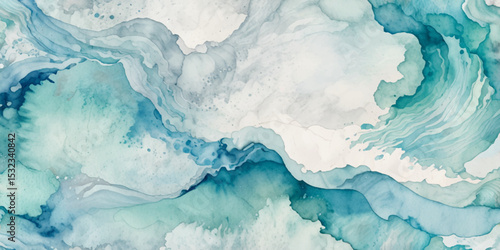 Sea water ocean wave vector background. Blue water ocean sea wave seamless background. Water ocean wave white and soft blue aqua, teal texture.	