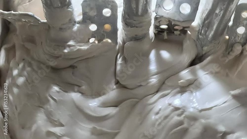 ointment gel is mixing in the Pharma mixing machine
