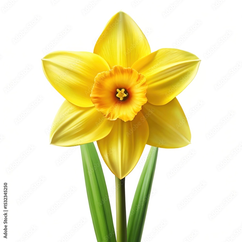 Fototapeta premium Radiant Daffodil Blossom A Portrait of Springtime Beauty and Floral Elegance