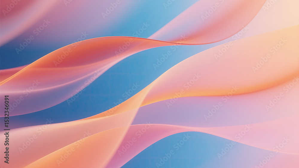 Fototapeta premium Dreamy Abstract Background Swirls Gentle Hues of Pink and Blue
